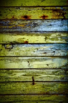 wall green wood vertical. Wooden texture in grunge background