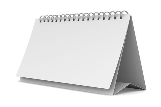 Notebook on white background. Isolated 3D image