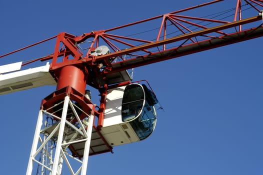 A crane on a building site                               