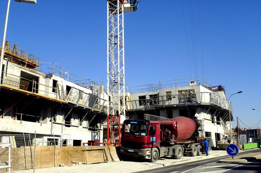 building site downtown                           