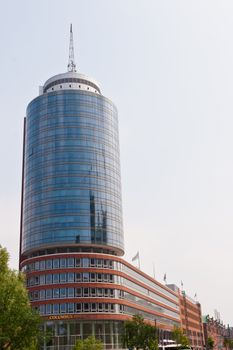 Hanseatic Trade Center tower in Hamburg Hafencity, Germany