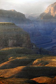 The Grand Canyon on a sunset. Nevada