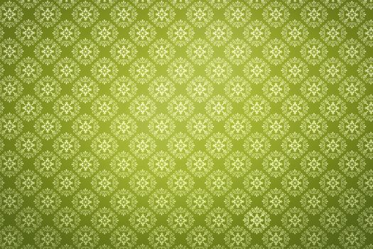 Repeating wallpaper on green background