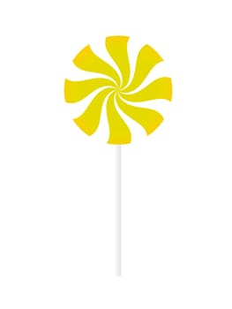 Computer generated lollipops isolated against a white background