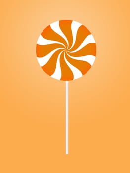 Computer generated lollipops isolated against a white background