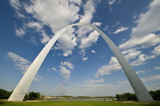 A classic shot of the gateway arch in St. Louis