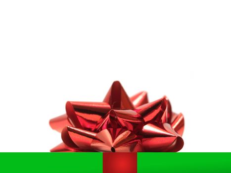 Christmas gift wrapping isolated against a white background