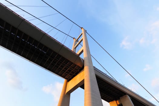 Tsing Ma Bridge in Hong Kong