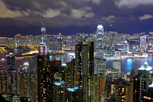 Hong Kong skyline at night