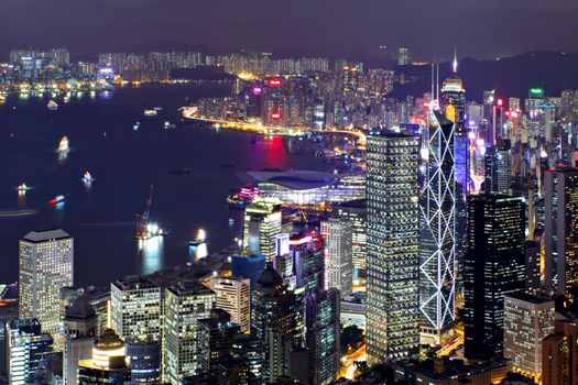 Hong Kong skyline at night
