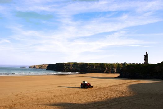 beautiful ballybunion beach in kerry ireland after the morning clean up