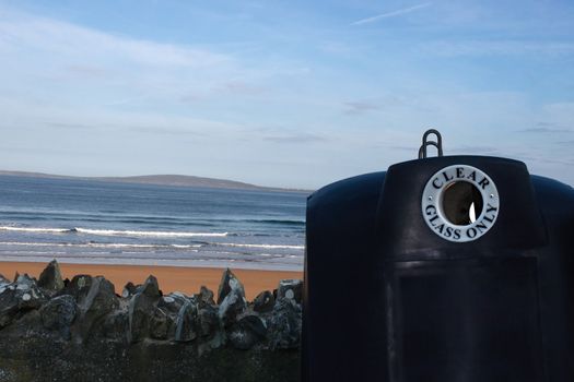 a bin for rubbish to keep our coastline tidy