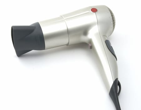 Hair drier for drying hair on a white background