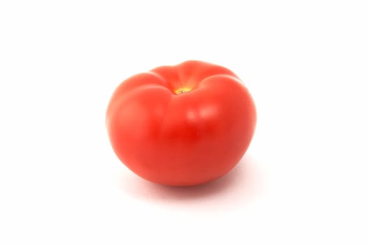 Red tomato on a white background