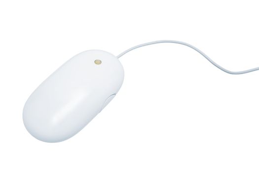 The mouse with a wheel on a white background