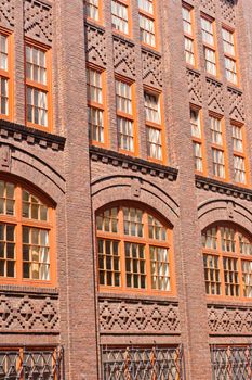 Speicherstadt in Hamburg, Germany is the world's largest timber-pile founded warehouse district of the world.