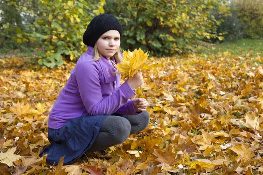 little girl in the park