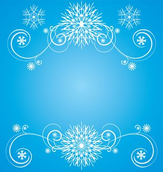 christmas vintage snowflake card illustration