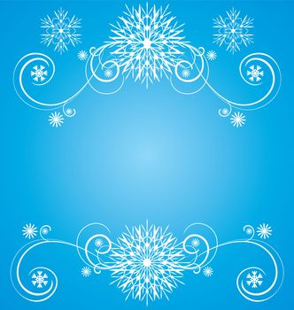 christmas vintage snowflake card illustration