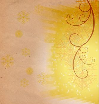 christmas vintage snowflake card illustration