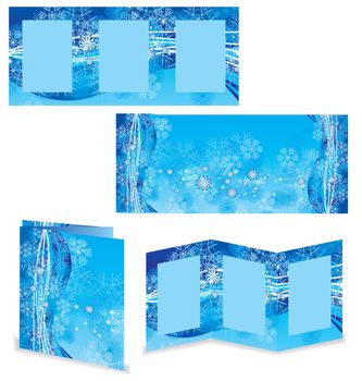 christmas booklet or folder vector image