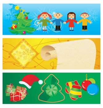 vector banners christmas set