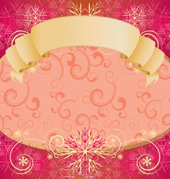 christmas snowflakes frame vector