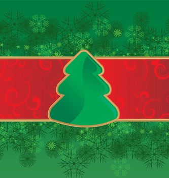christmas tree card background 