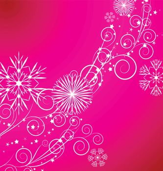 christmas vector snowflake card illustration