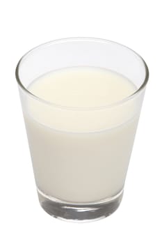 Glass of fresh milk with clipping path