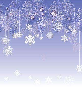 christmas vector snowflake card illustration