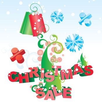 christmas tree vector sale image