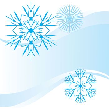 snowflakes abstract vector blue backdrop