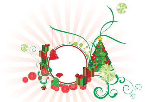 vector christmas ornamental picture