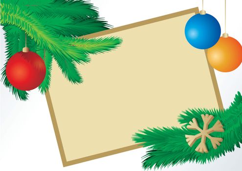 vector christmas fir picture