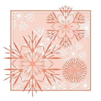 snowflakes abstract vector red  backdrop