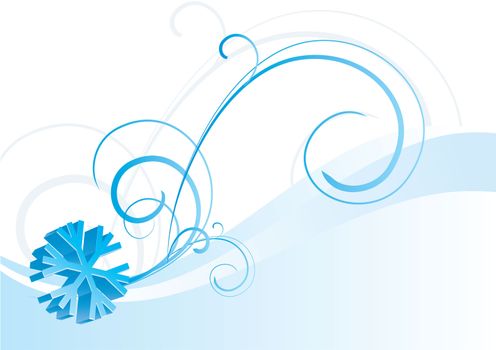 snowflakes abstract vector blue backdrop