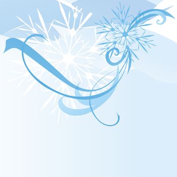 abstract blue snowflake background