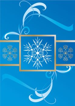 snowflakes abstract vector blue backdrop