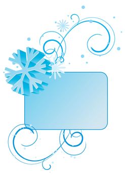 snowflakes abstract vector blue backdrop