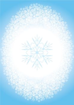 snowflakes abstract vector blue backdrop