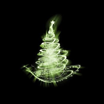 An image of a nice green christmas tree of light