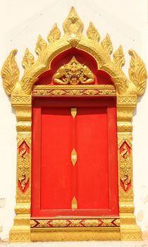 Thai style temple door