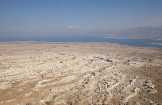 View on dead sea from Masada Israel