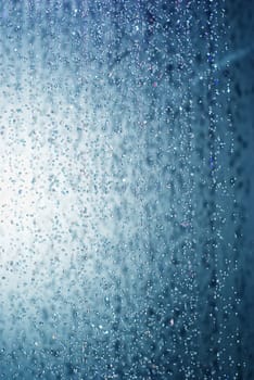 drops of water in the shower