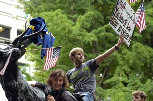 The Occupy Protestors in Portland, Oregon