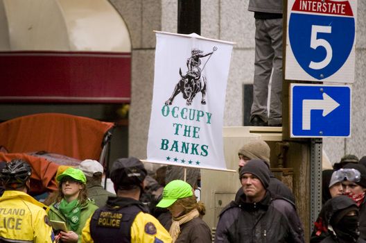 The Occupy Protestors in Portland, Oregon