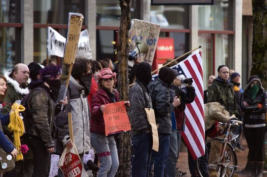 The Occupy Protestors in Portland, Oregon