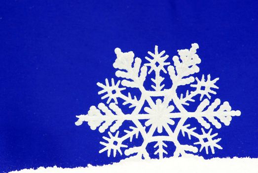 snowflakes isolated on blue background