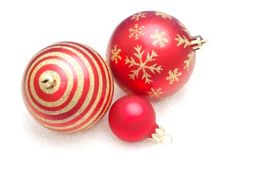 christmas balls isolated on a white background